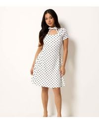PixieGirl - Petite Polka Dot Mini Dress - Lyst