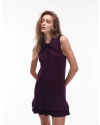 & Other Stories - Knitted Mini Dress With Collar - Lyst