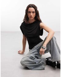 ASOS - Slouch Relaxed Neck Ruched Waist Tank Top - Lyst
