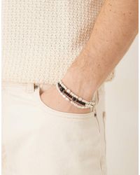 ASOS - Faux Pearl And Beads 3 Pack Bracelets - Lyst