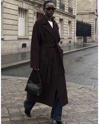 NA-KD - Wool Blend Belted Oversized Coat - Lyst