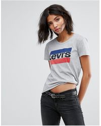 levis logo tshirt women