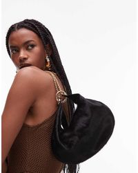 ASOS - Hair On Real Leather Pouch Clutch With Gold Hardware - Lyst
