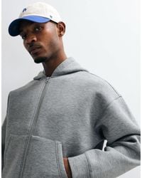 Weekday - Simon - sweat à capuche zippé en imitation néoprène - chiné - Lyst