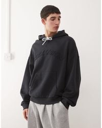 Collusion - Boxy Hoodie With Drawstring And Appliqué Logo - Lyst