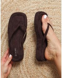 SIMMI - Kimmie Flatform Toe Post Sandals - Lyst