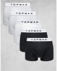 TOPMAN - 5 Pack Briefs - Lyst