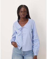 Jdy - Camicia Azzurra Con Colletto - Lyst