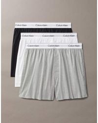 Calvin Klein - Icon Cotton Stretch 3 Pack Slim Boxer Briefs - Lyst