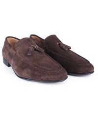 OFF THE HOOK - Emerson Suede Leather Tassel Loafers - Lyst