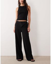 ASOS - Wrap Front Tie Detail Tailored Trouser In - Lyst
