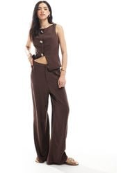 ASOS - – hose aus leinenmix - Lyst