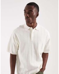 JJ Rebel - Knitted Ribbed Polo - Lyst