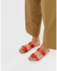 Camper Sandalias rojas con tiras - Rojo