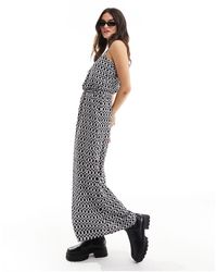 ONLY - Strappy Maxi Dress With Graphic Print - Lyst