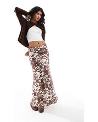 Threadbare - Satin Maxi Skirt - Lyst