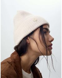Stradivarius - Ribbed Cap With Plate - Lyst