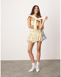 ASOS - Ultimate Bandeau Mini Puffball Dress With Bow Skirt - Lyst