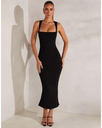 Oh Polly - Modal Square Neck Maxi Dress - Lyst
