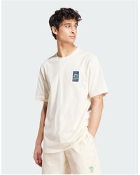 adidas Originals - Leisure league - t-shirt bianca con stemma - Lyst