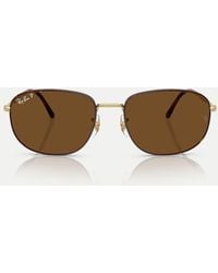 Ray-Ban - Rb3754 Rectangle Polarised Sunglasses With Lens - Lyst