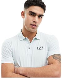 EA7 - Emporio armani - polo en jersey avec logo - clair - Lyst