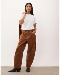 GOOD AMERICAN - Faux Suede Vintage Barrel Ankle Length Jeans Co-Ord - Lyst