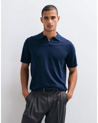 ASOS - Essential Relaxed Fine-Knit Notch Polo - Lyst