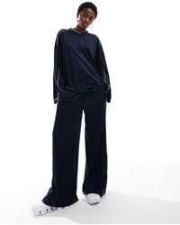 Weekday - Co-ord Shiny Jersey Oversized joggers - Lyst