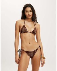 Cotton On - Sunspun Micro Knit Tie Side Thong Bikini Bottom - Lyst