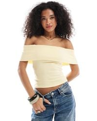 Hollister - Off The Shoulder Short Sleeve Top - Lyst