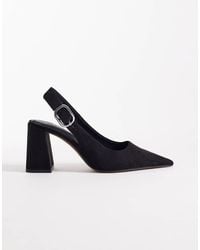 ASOS - Wide Fit Surrey High Block Heeled Slingback Pumps - Lyst
