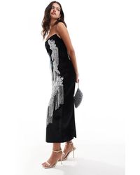ASOS - Vestito Midi Strutturato A Fascia - Lyst