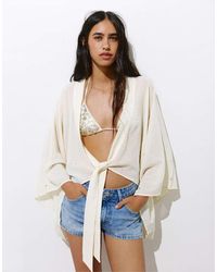 Pull&Bear - Kimono Met Spiegeldetail - Lyst