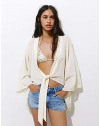 Pull&Bear - Kimono Con Dettaglio A Specchio - Lyst