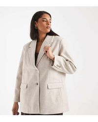 Vero Moda - Felt Oversized Blazer Jacket - Lyst