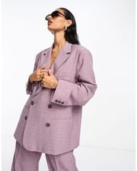 ASOS - Double Breasted Mansy Blazer Jacket - Lyst