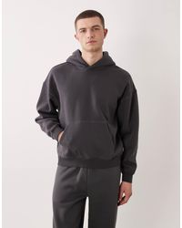 Only & Sons - Sweat à capuche d'ensemble coupe carrée - anthracite - Lyst