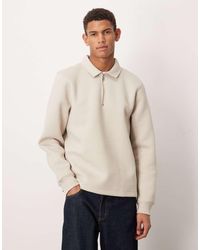 ASOS - Heavyweight Oversized Polo Sweatshirt With Fixed Hem - Lyst