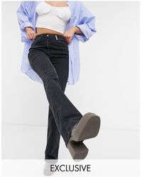 Collusion X008 e Schlagjeans mit hoher Taille - Schwarz