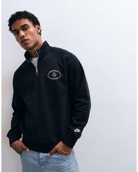 Nike - Club Ncc 1/4 Zip Logo Sweatshirt - Lyst