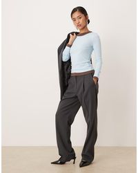 Aware - Mix & Match High Waist Pleat Front Trouser - Lyst