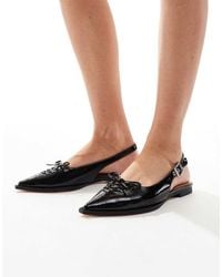 schuh - Lars Tie Detail Pointed Toe Flats - Lyst