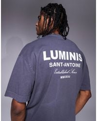River Island - Oversized T-shirt With Luminis Back Print - Lyst