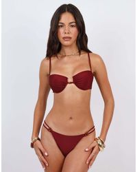 SIMMI - Tie Side Bikini Bottoms With Bead Detail - Lyst