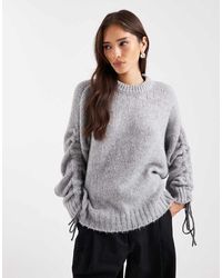 ASOS - Jersey Con Mangas Fruncidas De - Lyst