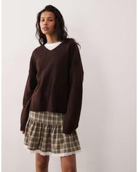 ASOS - Drop Waist Lace Trim Mini Skirt - Lyst