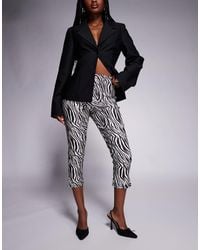 ASOS - Bengaline Longline Capri Trousers With Split Hem - Lyst