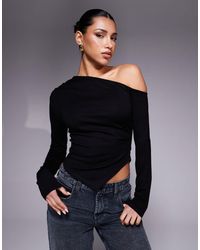 ASOS - – asymmetrisches one-shoulder-oberteil aus ponte - Lyst