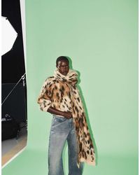 ASOS - Leopard Brushed Crew Neck Jumper - Lyst